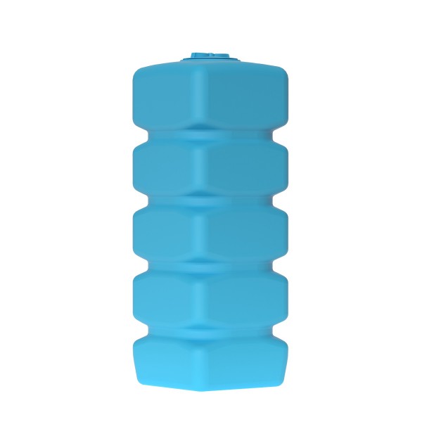 Бак пластиковый для воды Aquatech Quadro W-1000 1000 л с поплавком (синий), шт